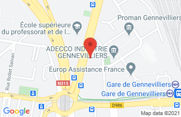 Lieu de stages hôtel Campanile sur la carte de Gennevilliers