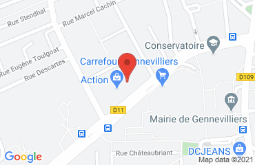 Lieu de stages Hôtel Ibis Gennevilliers sur la carte de Gennevilliers
