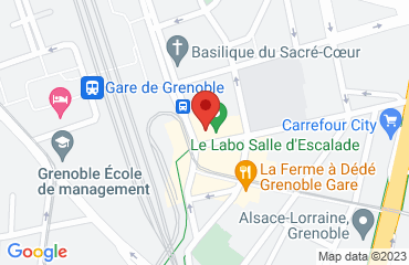 Lieu de stages BritHotel sur la carte de Grenoble