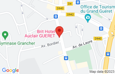 Lieu de stages Brit Hotel Guéret sur la carte de Guéret