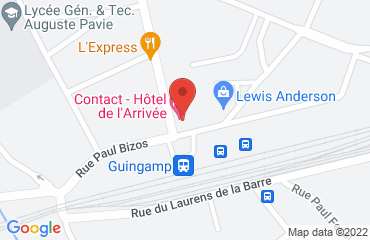 Lieu de stages BRIT HOTEL DE L ARRIVEE sur la carte de Guingamp