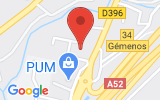 Plan Google Stage recuperation de points Aubagne 13400, Route Nationale 396 Pont de l'étoile