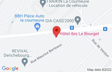 Lieu de stages Hôtel IBIS PARIS LE BOURGET sur la carte de La Courneuve