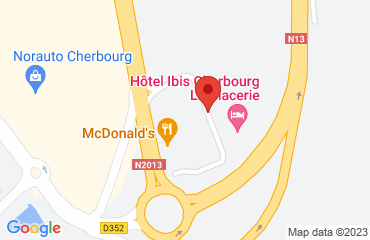 Lieu de stages Hôtel IBIS cherbourg - La Glacerie sur la carte de La Glacerie
