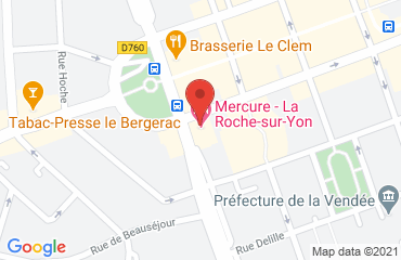 Lieu de stages MERCURE sur la carte de La Roche-sur-Yon
