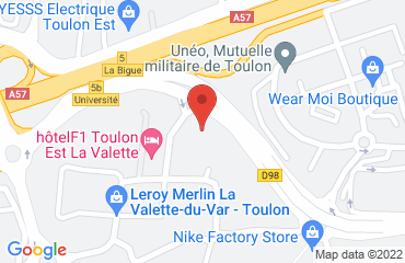 Lieu de stages Hotel Mona Lisa sur la carte de La Valette-du-Var