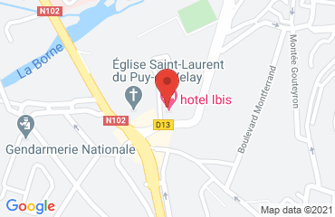 Lieu de stages IBIS sur la carte de Le Puy-en-Velay