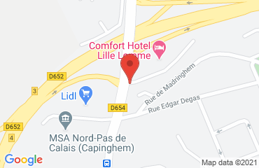 Lieu de stages Hôtel Kyriad sur la carte de Lille