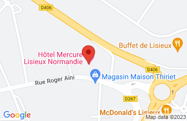 Lieu de stages Hotel Mercure sur la carte de Lisieux