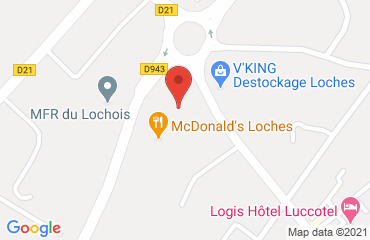 Lieu de stages BRIT HOTEL DE LOCHES sur la carte de Loches