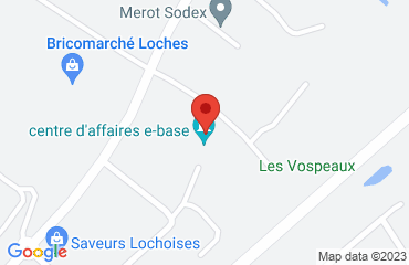 Lieu de stages Centre d'Affaire e-base sur la carte de Loches