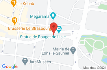 Lieu de stages HOTEL DU PARC sur la carte de Lons-le-Saunier