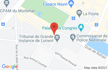 Lieu de stages MERCURE LORIENT CENTRE sur la carte de Lorient