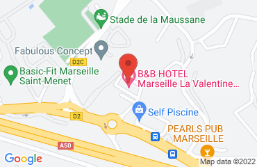 Lieu de stages B and B MARSEILLE LA VALENTINE sur la carte de Marseille