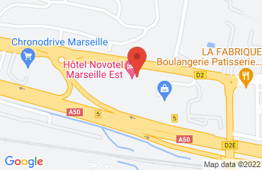 Lieu de stages HOTEL NOVOTEL porte d'aubagne sur la carte de Marseille