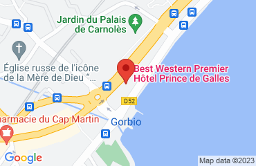 Lieu de stages Best Western Premier Hôtel Prince de Galles sur la carte de Menton