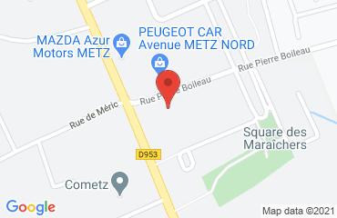 Lieu de stages ADAMS Hôtel sur la carte de Metz