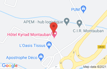 Lieu de stages KYRIAD sur la carte de Montauban