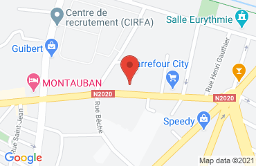 Lieu de stages Hotel VILLENOUVELLE sur la carte de Montauban