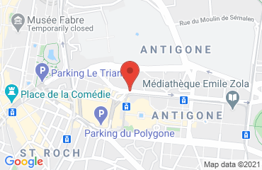 Lieu de stages IBIS MONTPELLIER CENTRE sur la carte de Montpellier