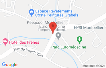 Lieu de stages Inter-hôtel Parc Euromédecine sur la carte de Montpellier