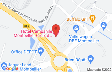 Lieu de stages CAMPANILE MONTPELLIER CROIX D'ARGENT (anciennement Kyriad Prestige) sur la carte de Montpellier