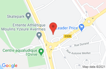 Lieu de stages Centre permis à points LAVRIL sur la carte de Moulins