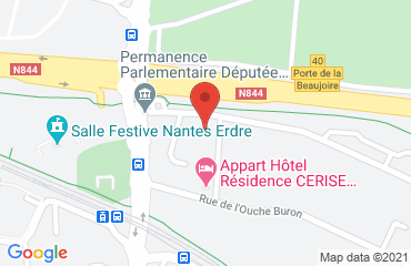 Lieu de stages BRIT HOTEL sur la carte de Nantes