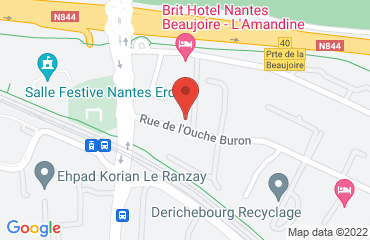 Lieu de stages Hôtel CERISE la Beaujoire sur la carte de Nantes