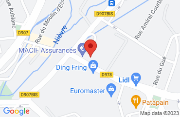 Lieu de stages Nevers Hotel sur la carte de Nevers