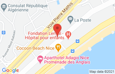Lieu de stages Hotel Ibis Budget sur la carte de Nice