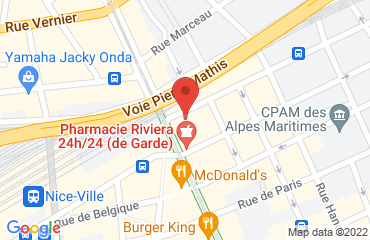 Lieu de stages Hôtel Kyriad sur la carte de Nice