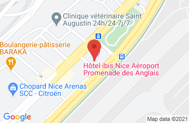 Lieu de stages Hotel IBIS Promenade des anglais sur la carte de Nice