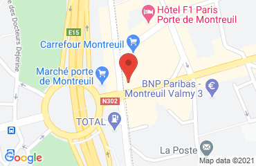Lieu de stages IBIS PARIS PORTE DE MONTREUIL sur la carte de Paris
