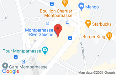 Lieu de stages Montparnasse formation sur la carte de Paris