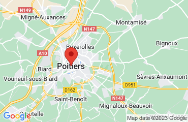 Lieu de stages LE PATIO sur la carte de Poitiers
