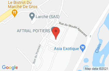 Lieu de stages AFTRAL POITIERS sur la carte de Poitiers