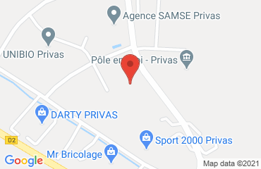 Lieu de stages HOTEL LES CHATAIGNIERS sur la carte de Privas