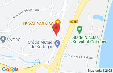 Lieu de stages ECB 29 sur la carte de Quimper