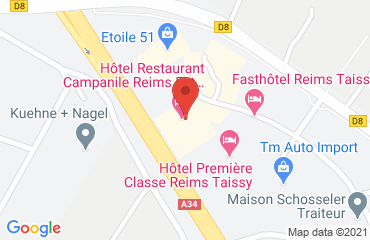 Lieu de stages Hôtel Campanile Taissy sur la carte de Reims