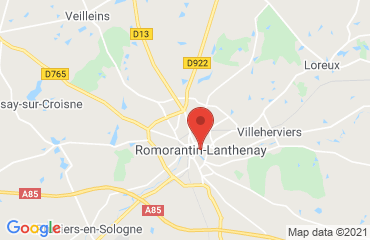 Lieu de stages Ethic Etapes Jean Monnet sur la carte de Romorantin-Lanthenay