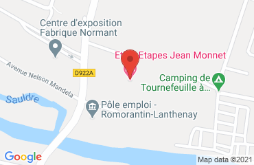 Lieu de stages ETHIC ETAPES JEAN MONNET sur la carte de Romorantin-Lanthenay