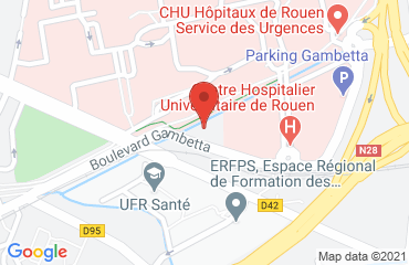 Lieu de stages BRITHOTEL DES 2 RIVIERES sur la carte de Rouen