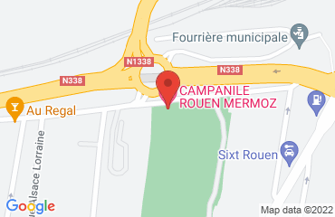 Lieu de stages IBIS ROUEN CENTRE RIVE GAUCHE MERMOZ ex campanile sur la carte de Rouen