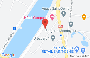 Lieu de stages HOTEL CAMPANILE PARIS-NORD sur la carte de Saint-Denis