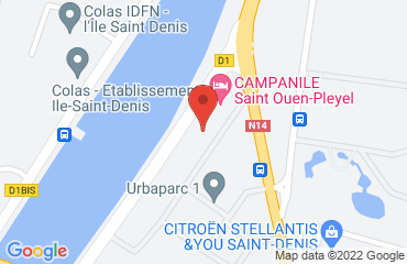 Lieu de stages CAMPANILE sur la carte de Saint-Denis