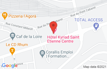 Lieu de stages Hôtel Kyriad sur la carte de Saint-Étienne