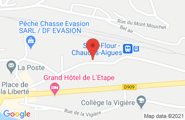 Lieu de stages Hôtel LES MESSAGERIES sur la carte de Saint-Flour