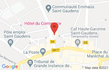 Lieu de stages Hôtel du Commerce sur la carte de Saint-Gaudens