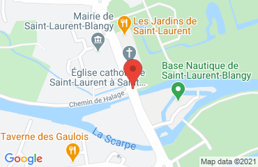 Lieu de stages Base Nautique sur la carte de Saint-Laurent-Blangy